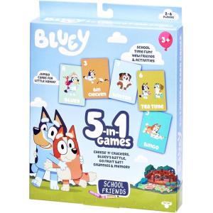 image:imageBluey 5in1 School Friends Themed Card Game Set JumboSized 53Deck Toddler Game MultiColor Interactive Play Card Games for Kids of Ages 3School Friend