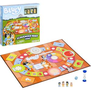 image:imageBluey Scavenger Hunt Board Game Cooperative Play with 4 Exclusive MiniFigures Indoor Games for Kids Ages 5 Fun Toy Token Collecting GameBluey Scavenger Hunt Game V2