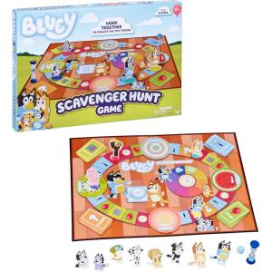 image:imageBluey Scavenger Hunt Board Game Cooperative Play with 4 Exclusive MiniFigures Indoor Games for Kids Ages 5 Fun Toy Token Collecting GameScavenger Hunt Game
