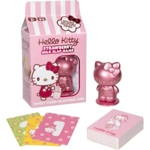 image:imageHello Kitty Strawberry Milk Slap Game Includes 76 Cards amp Collectible Hello Kitty Figurine Flip Cards amp Be The Fastest to React to Pairs Fives amp Strawberry Milk Ages 8 26 Players